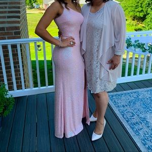 Beautiful light pink sequence dress.